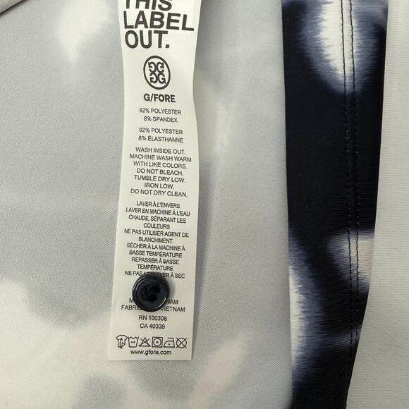 G FORE Blur Floral Tech Jersey Polo Mens XXL Performance Golf UPF 50 New - Picture 10 of 12